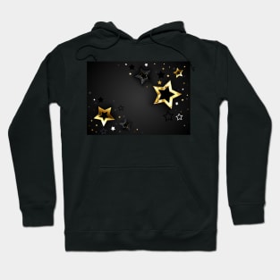 Gray Background with Black Stars Hoodie